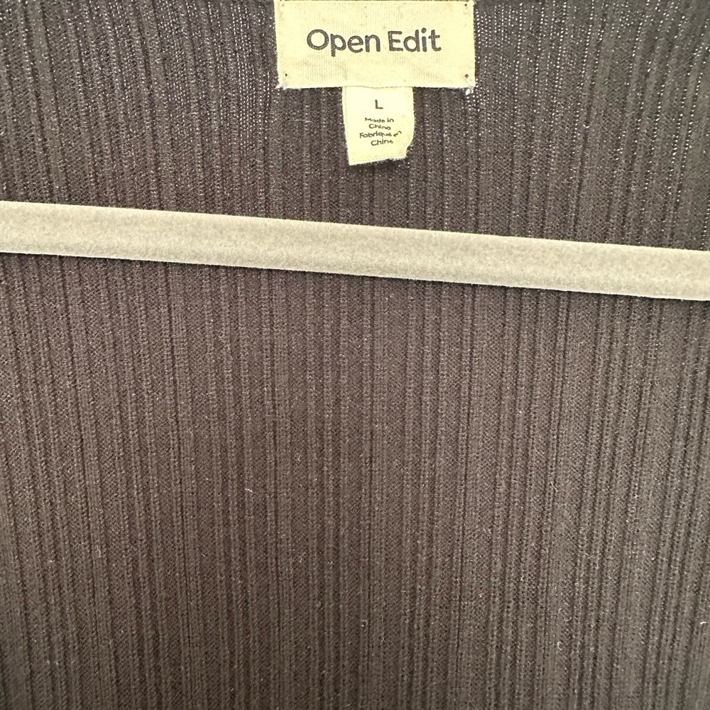 NWOT Open Edit Two Button Rib Cardigan - Picture 3 of 4